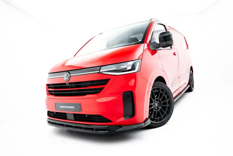 Maxton Design Frontlippe V.2 für VW Transporter T7 Hochglanz schwarz – Ansicht 1