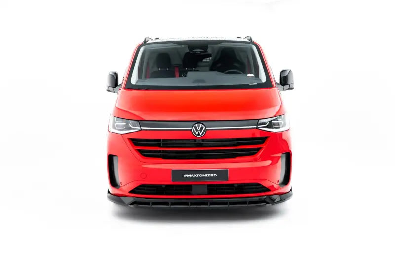 Maxton Design Frontlippe V.2 für VW Transporter T7 Hochglanz schwarz – Ansicht 2