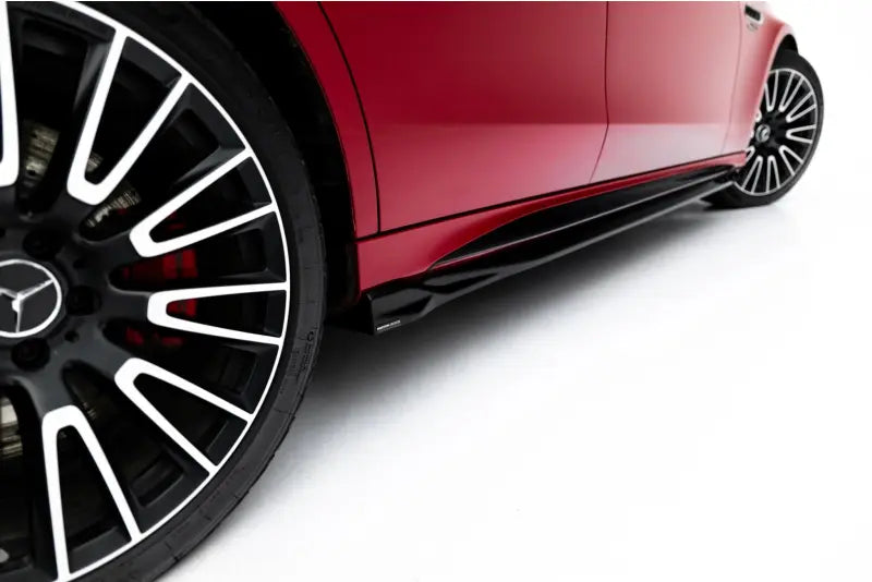 Maxton Design Seitenschweller (Paar) für Mercedes-AMG E53 Limousine / Kombi W214 Hochglanz schwarz – Ansicht 4