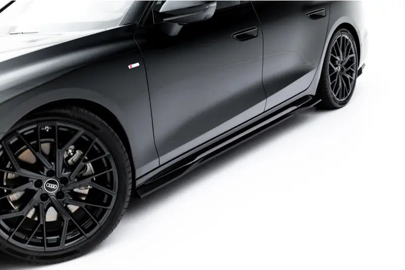 Maxton Design Seitenschweller (Paar) V.1 für Audi A6 S-Line C9 Hochglanz schwarz – Ansicht 1