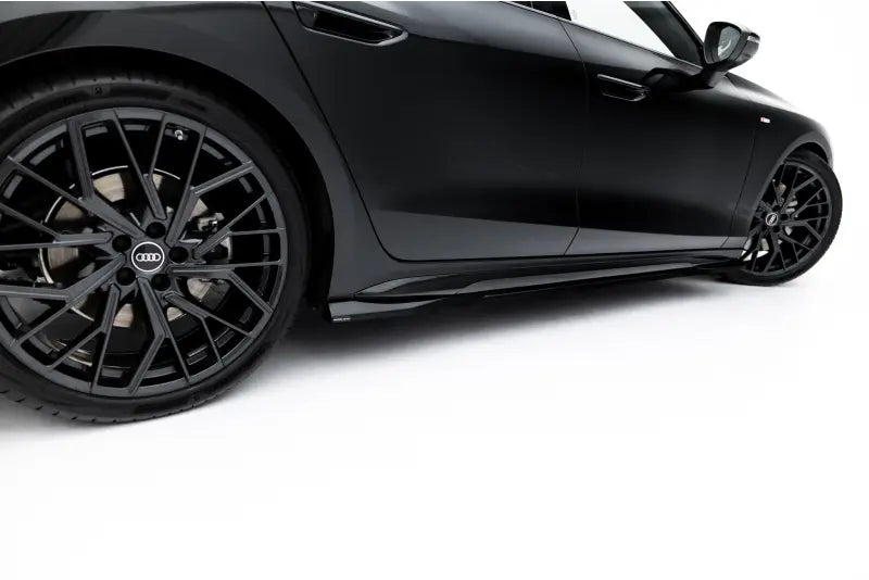Maxton Design Seitenschweller (Paar) V.1 für Audi A6 S-Line C9 Hochglanz schwarz – Ansicht 2