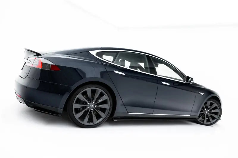 Maxton Design Seitenschweller (Paar) V.1 für Tesla Model S Mk1 Hochglanz schwarz – Ansicht 1