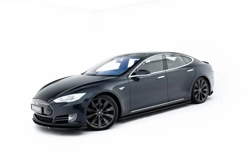 Maxton Design Seitenschweller (Paar) V.1 für Tesla Model S Mk1 Hochglanz schwarz – Ansicht 2