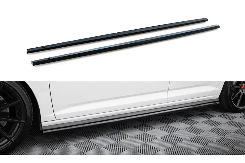 Maxton Design Seitenschweller (Paar) für VW Jetta GLI Mk7 Facelift 2 Hochglanz schwarz – Ansicht 2