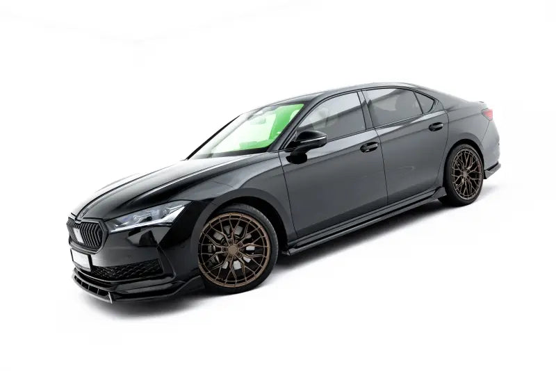 Maxton Design Seitenschweller (Paar) V.2 für Skoda Superb Sportline Mk4 Hochglanz schwarz – Ansicht 3