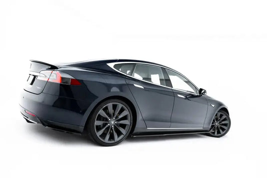 Maxton Design Seitenschweller (Paar) V.2 für Tesla Model S Mk1 Hochglanz schwarz – Ansicht 1