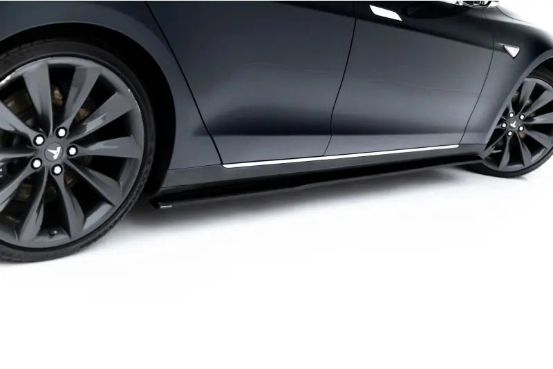 Maxton Design Seitenschweller (Paar) V.2 für Tesla Model S Mk1 Hochglanz schwarz – Ansicht 2