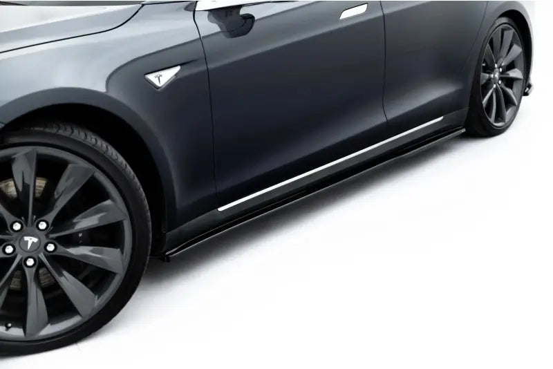 Maxton Design Seitenschweller (Paar) V.2 für Tesla Model S Mk1 Hochglanz schwarz – Ansicht 3