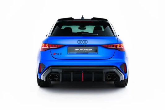 Maxton Design Heckdiffusor für Audi RS3 Limousine 8Y Facelift (Version mit Originalreflektor) (2024-) Hochglanz schwarz – Ansicht 1