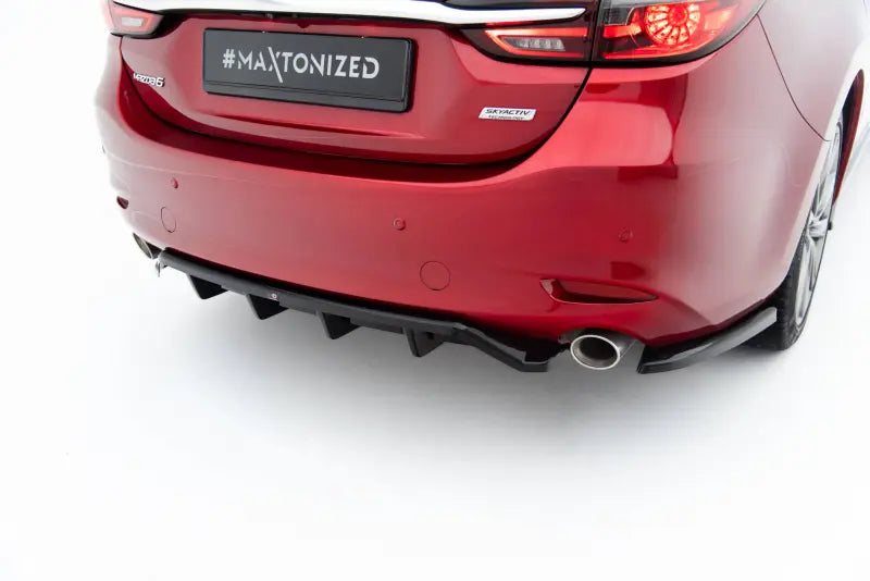 Maxton Design Heckdiffusor für Mazda 6 Limousine Mk3 Facelift 2 (2017-2023) Hochglanz schwarz – Ansicht 3