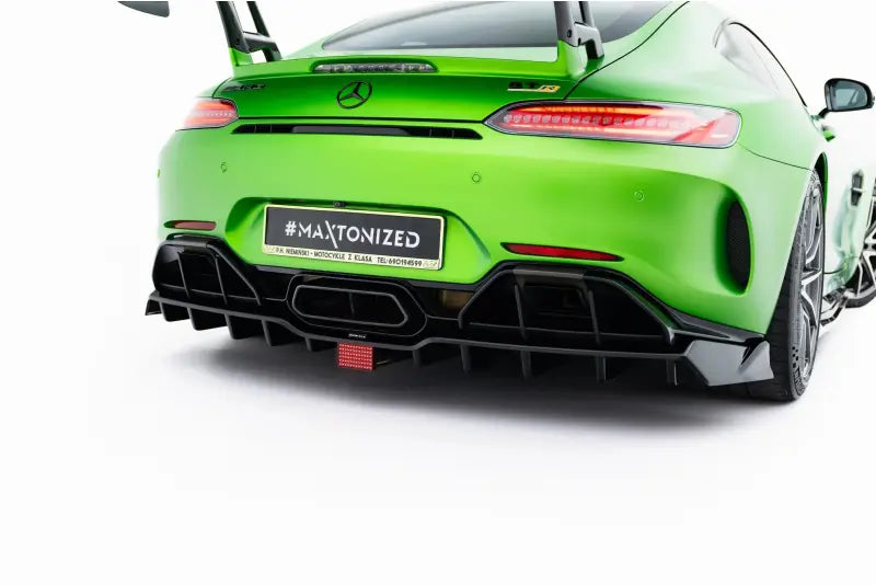 Maxton Design Heckdiffusor mit LED für Mercedes-AMG GT R C190 Facelift (2017-2023) Hochglanz schwarz – Ansicht 1