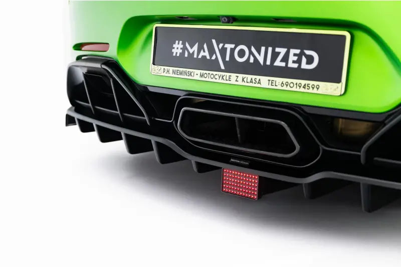 Maxton Design Heckdiffusor mit LED für Mercedes-AMG GT R C190 Facelift (2017-2023) Hochglanz schwarz – Ansicht 3