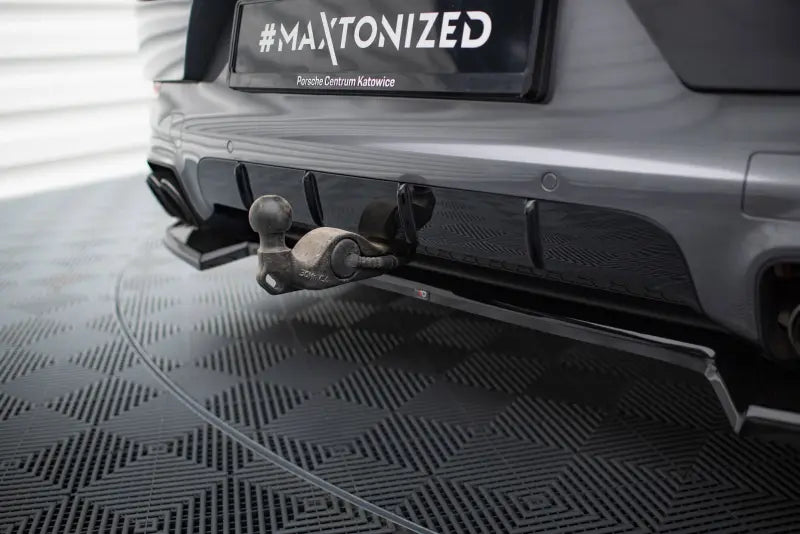 Maxton Design Heckdiffusor für Porsche Cayenne Sport Design / Turbo SUV / Coupe Mk3 Facelift (2023-) Hochglanz schwarz – Ansicht 1
