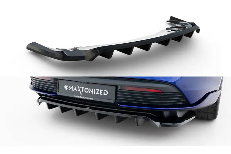 Maxton Design Heckdiffusor für Porsche Taycan Turbo S Mk1 Hochglanz schwarz – Ansicht 2