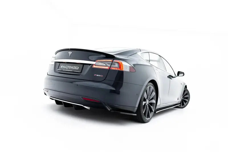 Maxton Design Heckdiffusor für Tesla Model S Mk1 Hochglanz schwarz – Ansicht 1