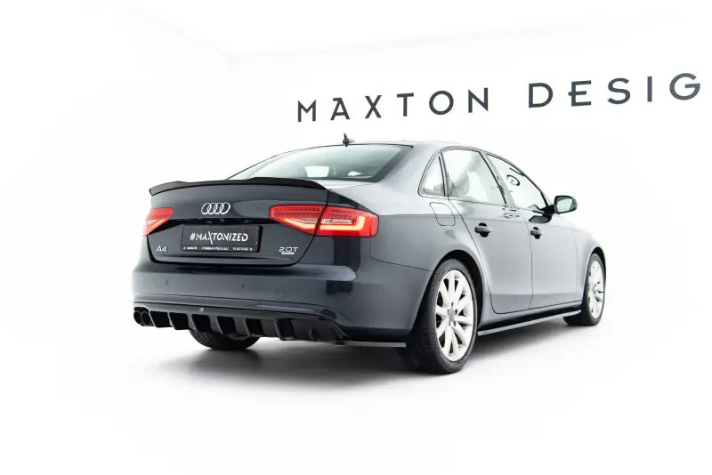 Maxton Design Diffusor Flaps V.1 für Audi A4 Limousine / Avant B8 Facelift (2011-2015) Hochglanz schwarz – Ansicht 1