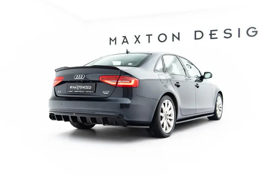 Maxton Design Diffusor Flaps V.1 für Audi A4 Limousine / Avant B8 Facelift (2011-2015) Hochglanz schwarz – Ansicht 1