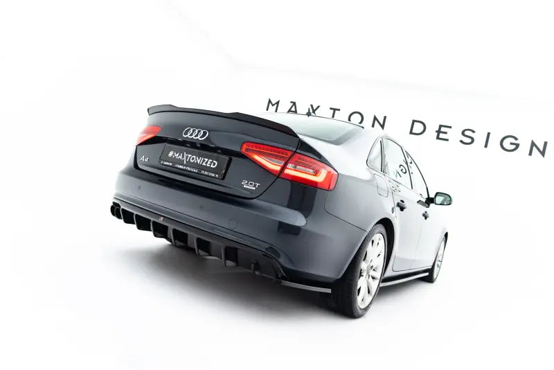 Maxton Design Diffusor Flaps V.1 für Audi A4 Limousine / Avant B8 Facelift (2011-2015) Hochglanz schwarz – Ansicht 2