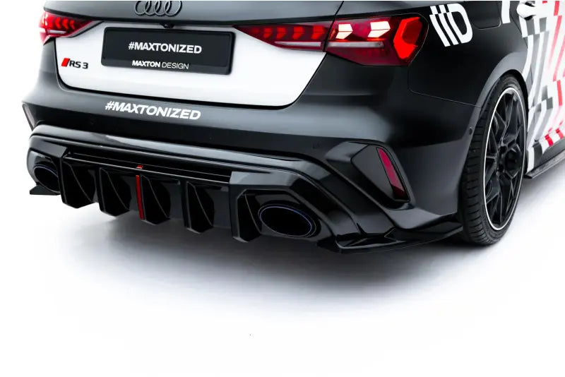 Maxton Design Diffusor Flaps V.1 für Audi RS3 Limousine 8Y Facelift (2024-) Hochglanz schwarz – Ansicht 4
