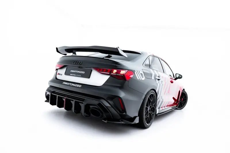 Maxton Design Diffusor Flaps V.2 für Audi RS3 Limousine 8Y Facelift (2024-) Hochglanz schwarz – Ansicht 3