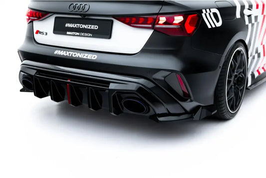 Maxton Design Diffusor Flaps V.3 für Audi RS3 Limousine 8Y Facelift (2024-) Hochglanz schwarz – Ansicht 1