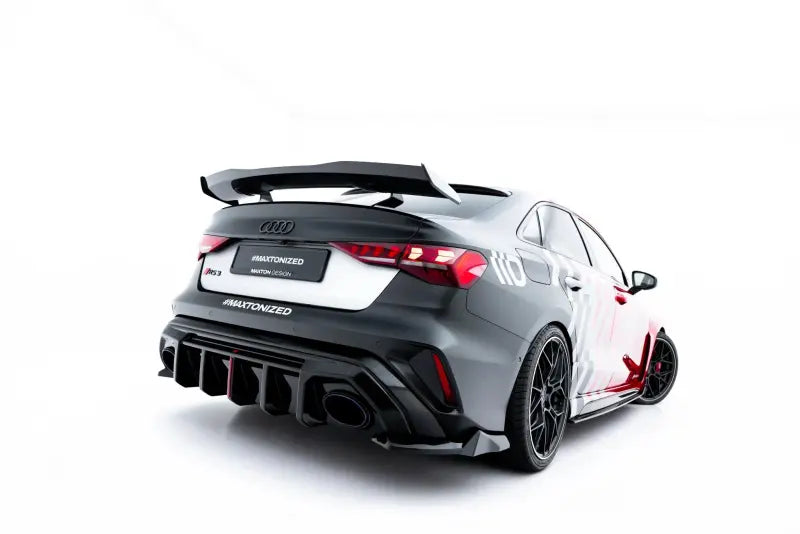 Maxton Design Diffusor Flaps V.3 für Audi RS3 Limousine 8Y Facelift (2024-) Hochglanz schwarz – Ansicht 3