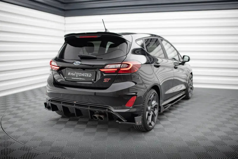 Maxton Design Diffusor Flaps mit Flaps V.4 für Ford Fiesta ST Mk8 / Mk8 Facelift (2018-2024) Hochglanz schwarz – Ansicht 1
