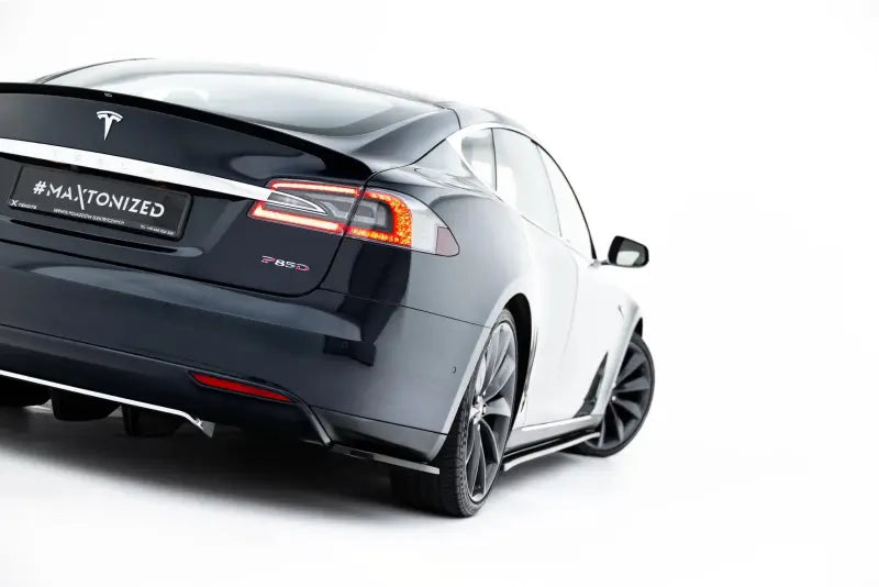 Maxton Design Diffusor Flaps V.1 für Tesla Model S Mk1 Hochglanz schwarz – Ansicht 1