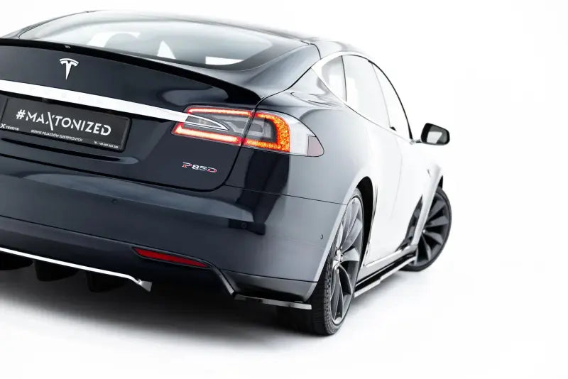 Maxton Design Diffusor Flaps V.2 für Tesla Model S Mk1 Hochglanz schwarz – Ansicht 1