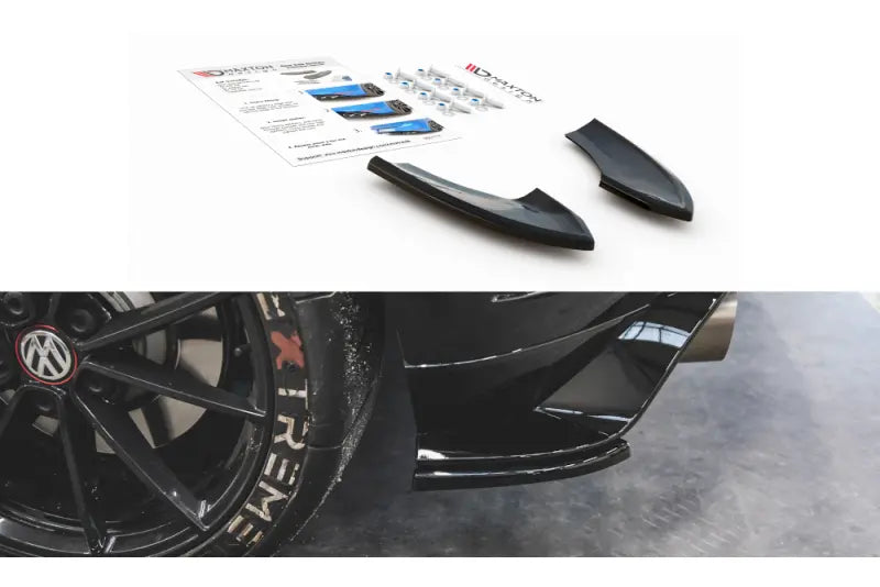 Maxton Design Diffusor Flaps V.1 für VW Golf 7 GTI TCR (2019) Hochglanz rot – Ansicht 2