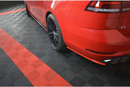 Maxton Design Diffusor Flaps V.2 für VW Golf 7 R Variant Facelift (2016-2020) Hochglanz rot – Ansicht 1