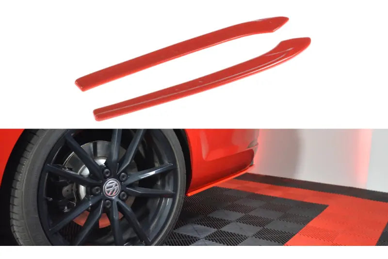 Maxton Design Diffusor Flaps V.2 für VW Golf 7 R Variant Facelift (2016-2020) Hochglanz rot – Ansicht 2
