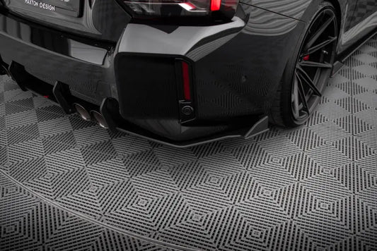 B-Ware Maxton Design Street Pro Diffusor Flaps V.2 für BMW M2 G87 Schwarz matt – Ansicht 1