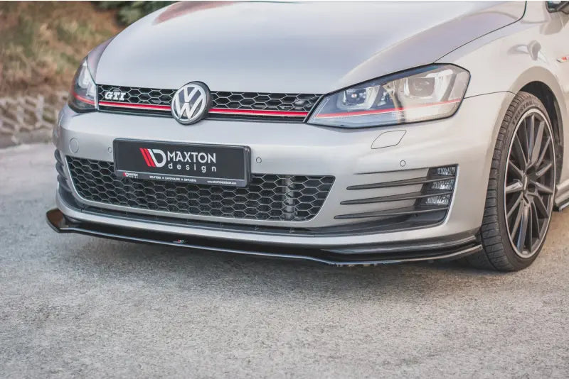 B-Ware Maxton Design Frontlippe V.2 für VW Golf 7 GTI / GTD (2012-2016) Hochglanz schwarz – Ansicht 1