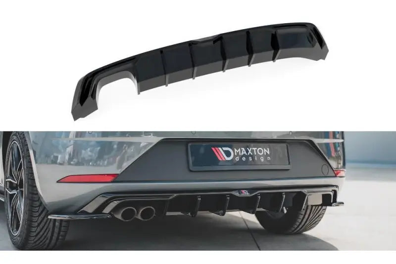B-Ware Maxton Design Heckdiffusor für Seat Leon III (Typ 5F) FR Facelift Hochglanz schwarz – Ansicht 1