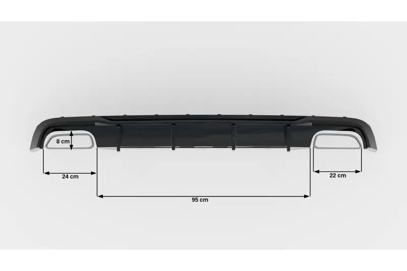 B-Ware Maxton Design Heckdiffusor V.2 für Audi A6 / S6 / A6 S-Line Limousine / Avant C7 Facelift Hochglanz schwarz – Ansicht 4