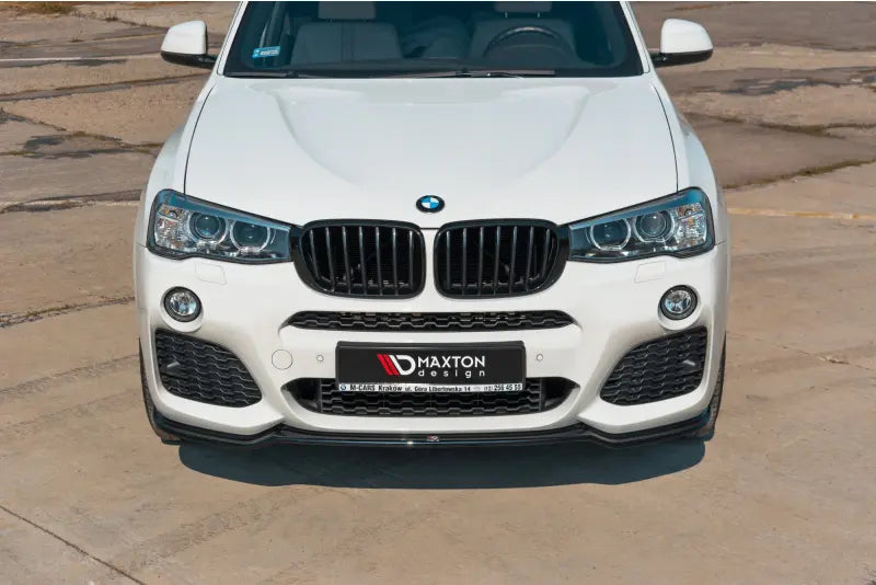 B-Ware Maxton Design Frontlippe für BMW X3 F25 M Paket Facelift Hochglanz schwarz – Ansicht 1