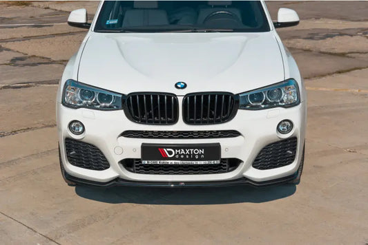B-Ware Maxton Design Frontlippe für BMW X3 F25 M Paket Facelift Hochglanz schwarz – Ansicht 1