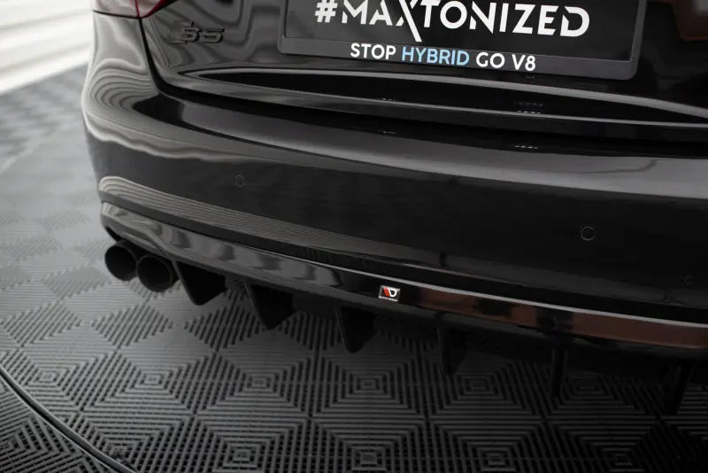 B-Ware Maxton Design Heckdiffusor V.3 für Audi S5 / A5 S-Line Coupe / Cabrio B8 8T (2007-2011) Hochglanz schwarz – Ansicht 3