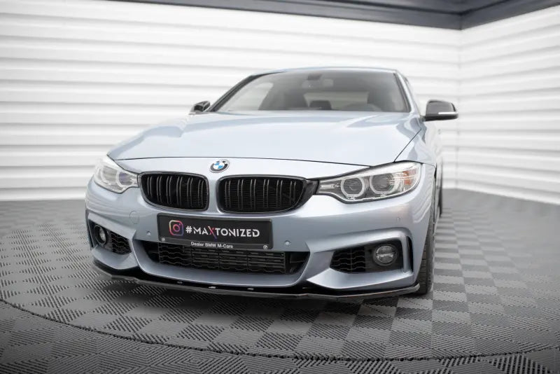 B-Ware Maxton Design Frontlippe V.1 für BMW 4er M-Paket F32 / F33 / F36 (2013-2020) Hochglanz schwarz – Ansicht 1