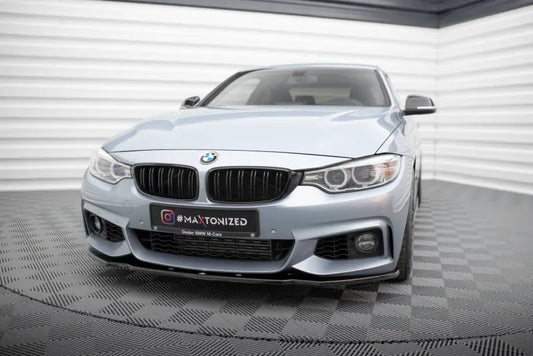 B-Ware Maxton Design Frontlippe V.1 für BMW 4er M-Paket F32 / F33 / F36 (2013-2020) Hochglanz schwarz – Ansicht 1