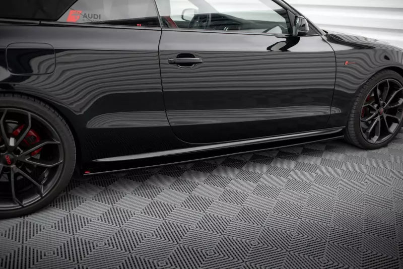 Maxton Design Seitenschweller (Paar) für Audi S5 / A5 / A5 S-Line B8 8T (vor und nach Facelift) Hochglanz schwarz – Ansicht 1