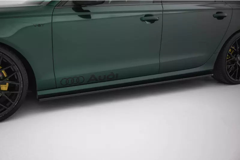Maxton Design Seitenschweller (Paar) für Audi S6 / A6 S-Line C7 Hochglanz schwarz – Ansicht 1