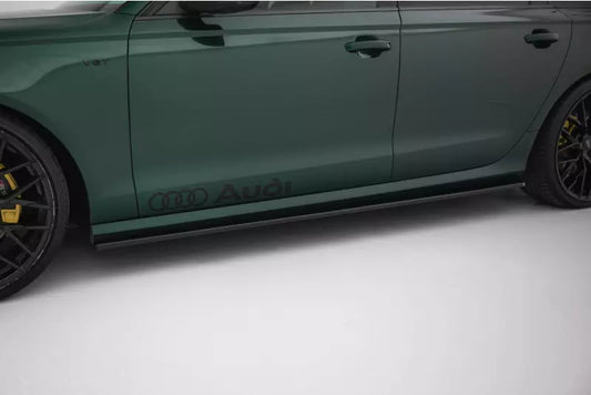 Maxton Design Seitenschweller (Paar) für Audi S6 / A6 S-Line C7 Hochglanz schwarz – Ansicht 1