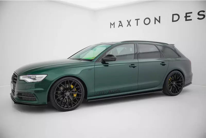 Maxton Design Seitenschweller (Paar) für Audi S6 / A6 S-Line C7 Hochglanz schwarz – Ansicht 2