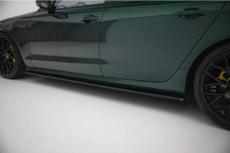 Maxton Design Seitenschweller (Paar) für Audi S6 / A6 S-Line C7 Hochglanz schwarz – Ansicht 3