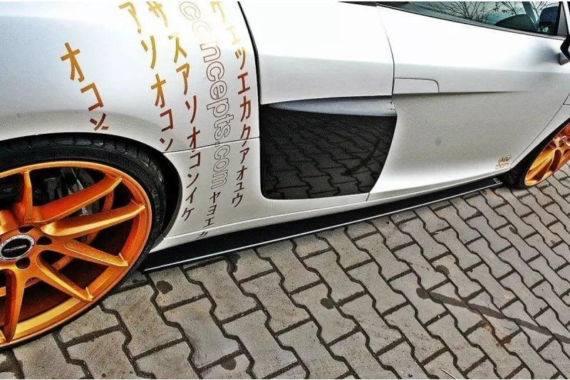 Maxton Design Seitenschweller (Paar) für Audi R8 42 2006-2015 Hochglanz schwarz – Ansicht 3