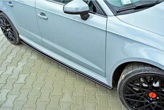 Maxton Design Seitenschweller (Paar) V.1 für Audi RS3 8V Sportback vor Facelift Hochglanz schwarz – Ansicht 1