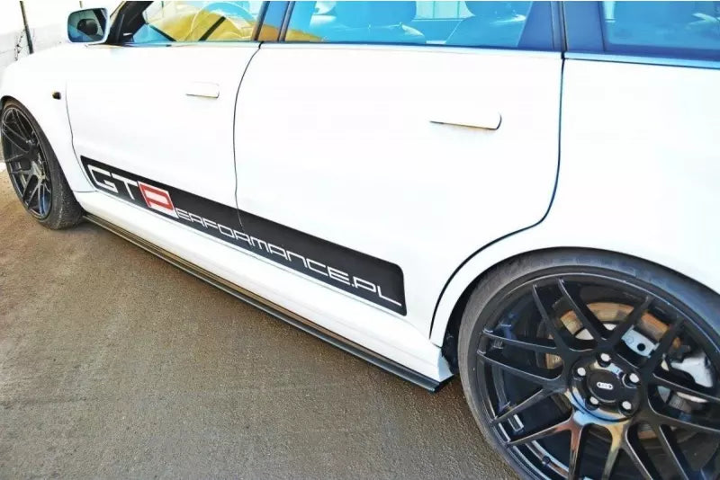 Maxton Design Seitenschweller (Paar) für Audi RS4 B5 Hochglanz schwarz – Ansicht 1