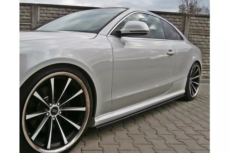 Maxton Design Seitenschweller (Paar) für Audi RS5 B8 8T (vor und nach Facelift) Hochglanz schwarz – Ansicht 2
